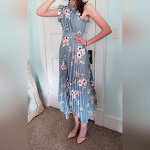 Shein One Shoulder Medium Floral Dress